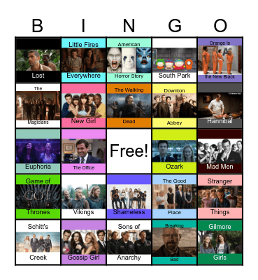 TV Show Bingo Card