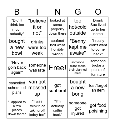 SWEIGART SUMMER 2025 Bingo Card