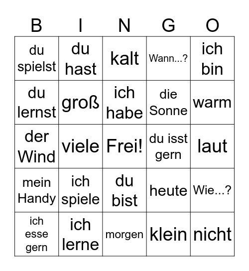 Schulstart 2025 - 2026 Bingo Card