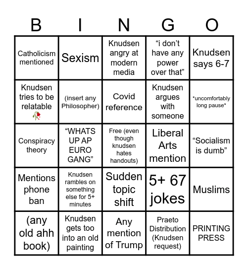 AP Euro Bingo Pt. 2 Bingo Card