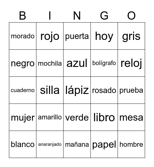 En la clase Bingo Card