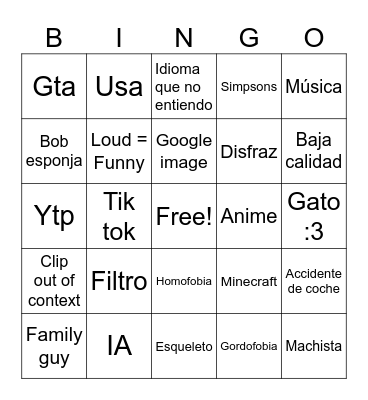 Memes Bingo Card