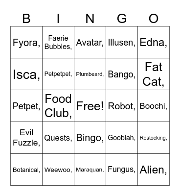 INSOMNIA BINGO BANGO Bingo Card