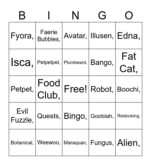 INSOMNIA BINGO BANGO Bingo Card