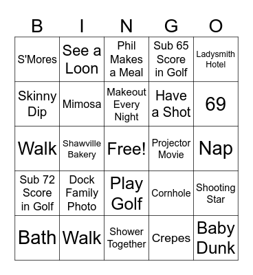 Crescent Moon Cottage Bingo Card