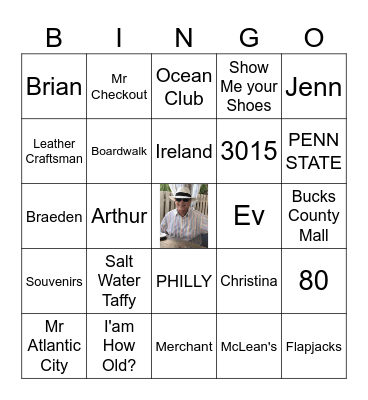 Jim 80th Bingo Card