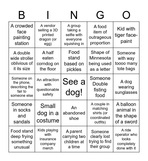 James J. Hill Days Bingo Card