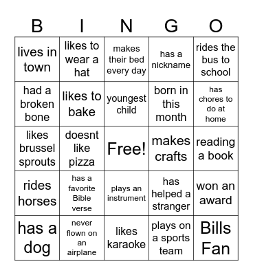 Friends Bingo Card