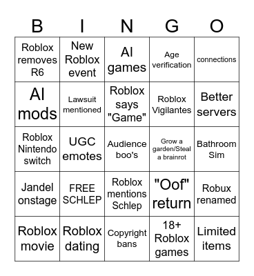 RDC 2025 BINGo Card
