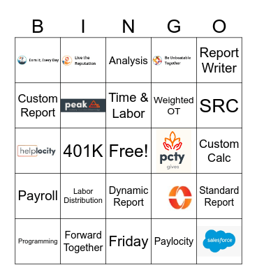 Payroll Bingo Card