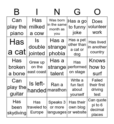 Bingo Card