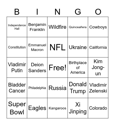 CNN 10 9/4/25 Bingo Card
