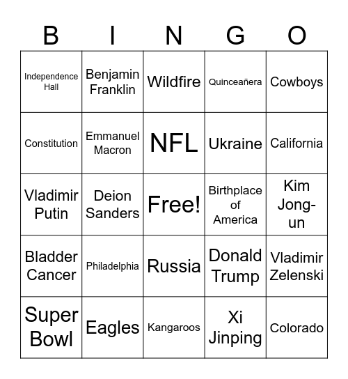 CNN 10 9/4/25 Bingo Card