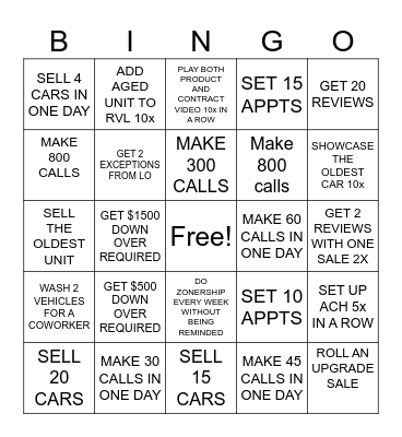DT WAY BINGO Card