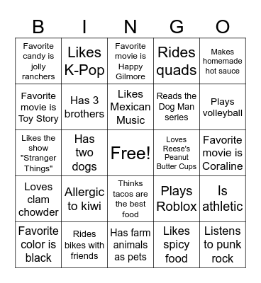 7th Period Science BINGO! Bingo Card