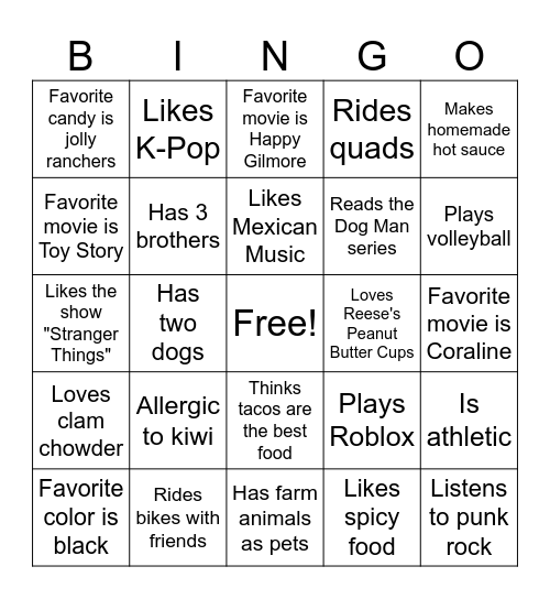 7th Period Science BINGO! Bingo Card