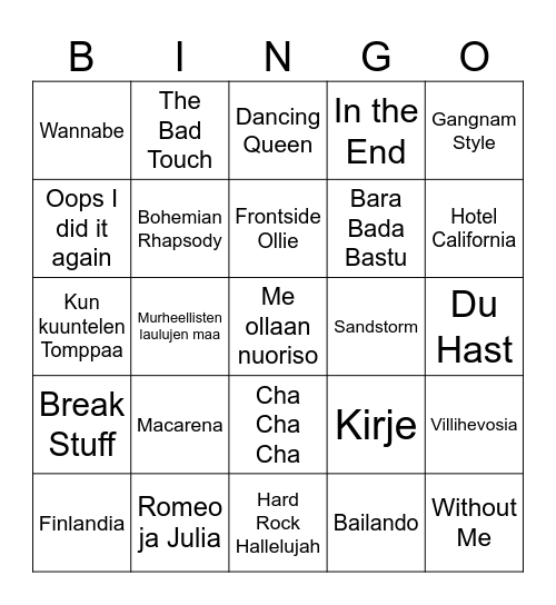 MÖKKIBINGO Card