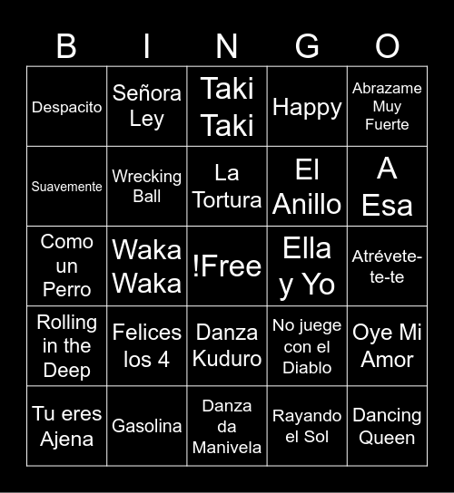Bingo - Cumple de Xiomi :) Bingo Card