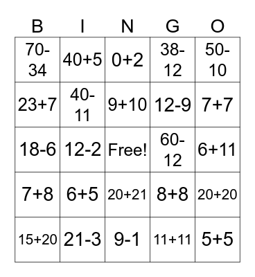 Ms. Gabrielle’s FUN Bingo Card