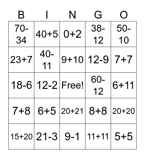 Ms. Gabrielle’s FUN Bingo Card