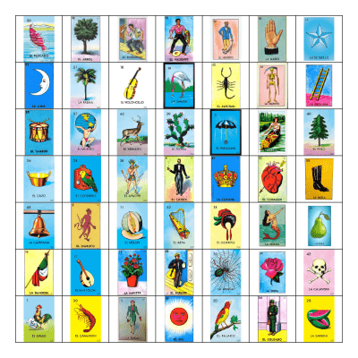 Loteria Bingo Card