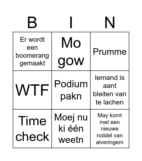 Annemieke & Rozemieke's 30e verjaardagsfeestje Bingo Card