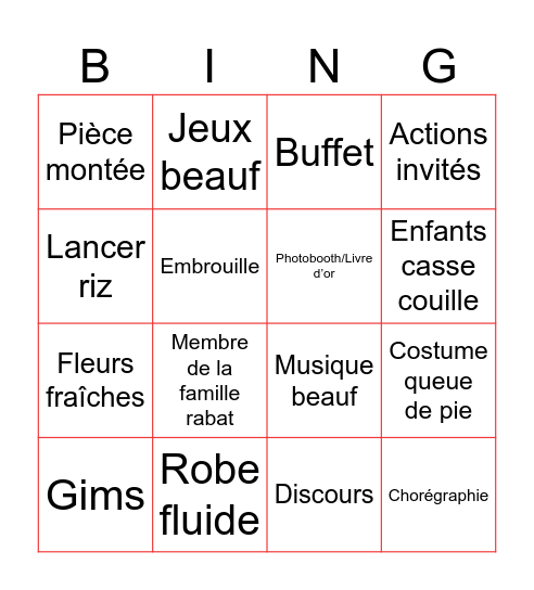 Mimo chez les Aristo Bingo Card