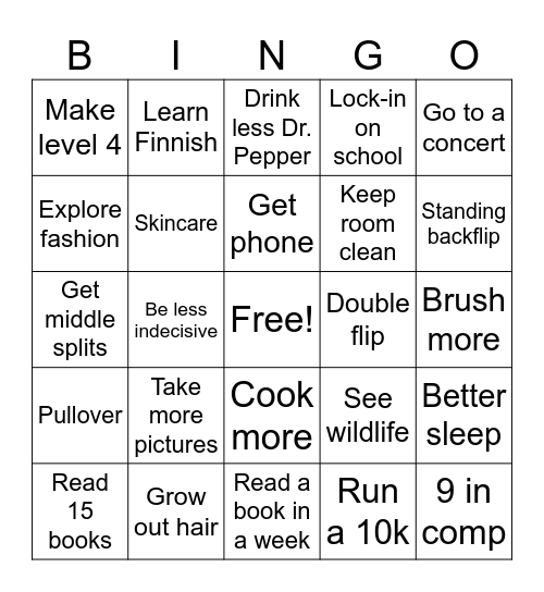 2025 BINGO Card
