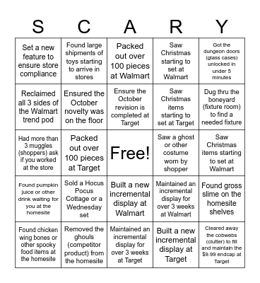 It's SCARY Halloween BINGO!! Bingo Card
