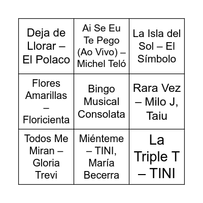 B1ng0 C0ns0l4t4 Bingo Card