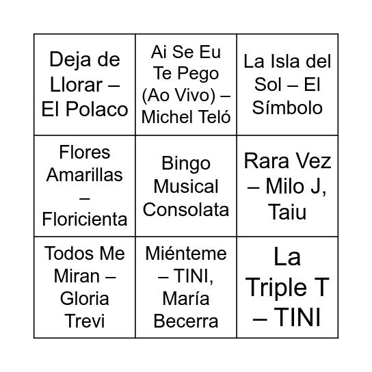 B1ng0 C0ns0l4t4 Bingo Card