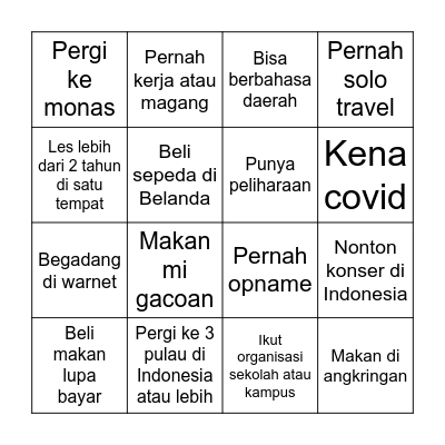 Bingo Card
