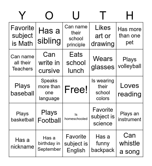 Find someone who... Back to school!!! Bingo Card