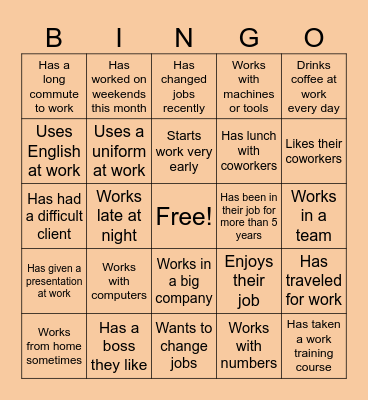 FIND SOMEWHO AML Bingo Card