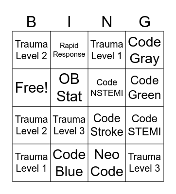 Guess the Call Bingo Card