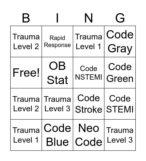 Guess the Call Bingo Card