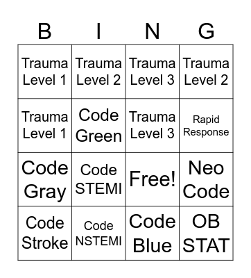 Guess the Call Bingo Card
