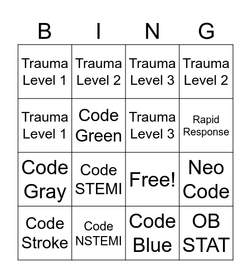 Guess the Call Bingo Card