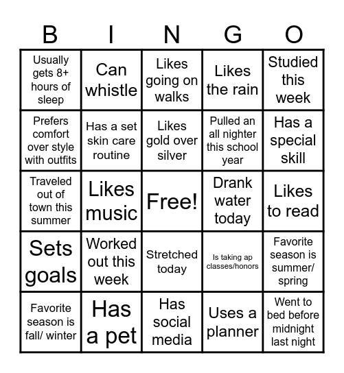 Care Corner BINGO! Bingo Card