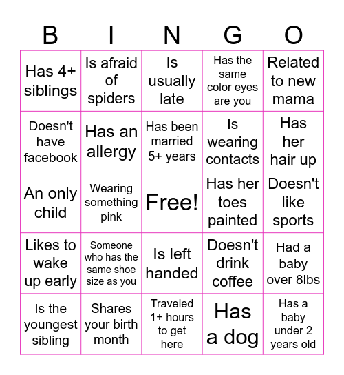 Kats Bingo Card