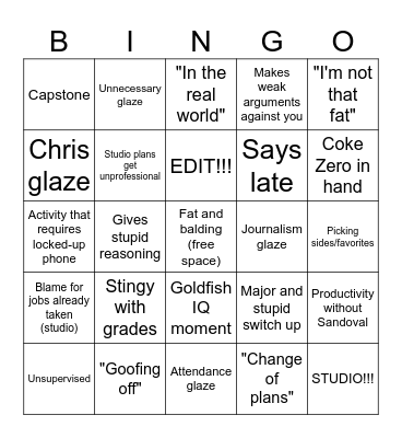 Sandoval Bingo Card