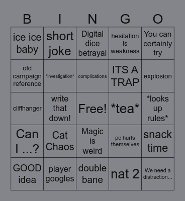 The Cursed Bingo Card