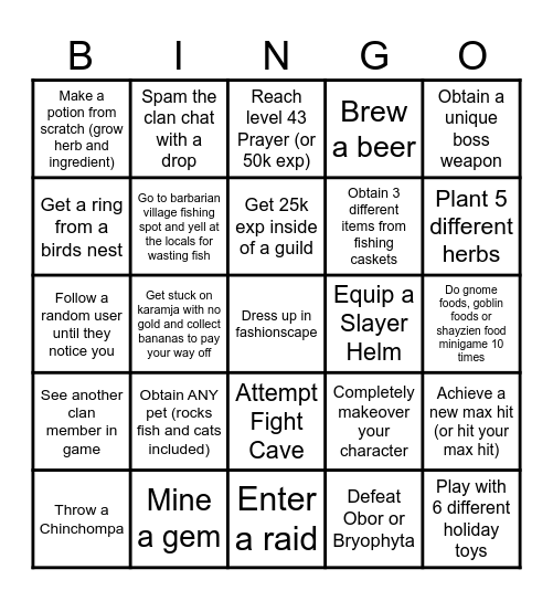 Sploofys troll card Bingo Card