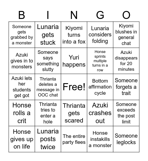 Bottom Bingo Card