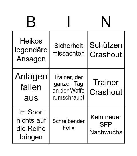 Sichtung 25 Bingo Card