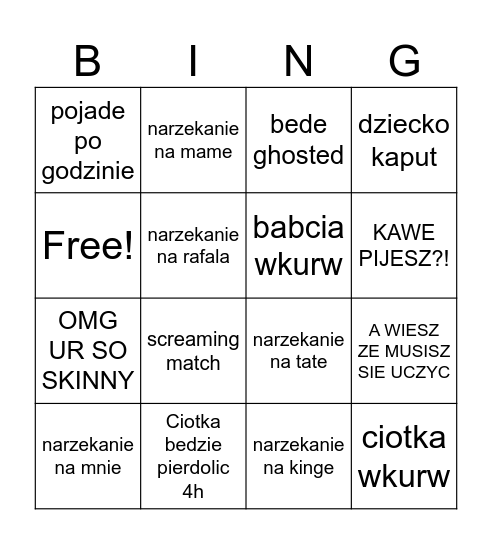 urodziny bingo Card