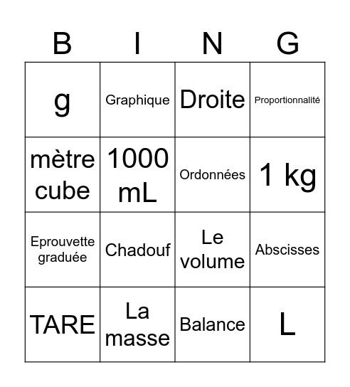 Bingo 6e Bingo Card