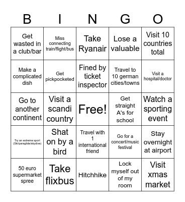Exchange Bingo Card