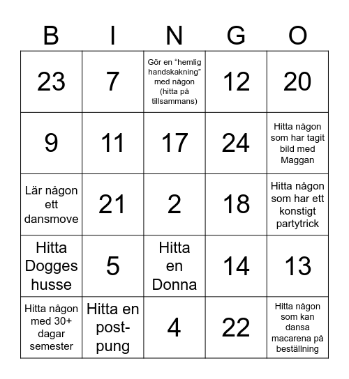 Mingelbingo Card