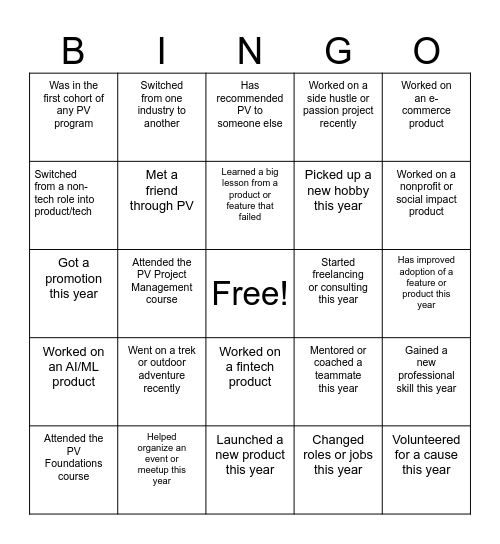 Product Vidhyalaya Bingo Card